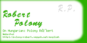 robert polony business card